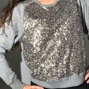 Vince. Sequin sweatshirt grey large